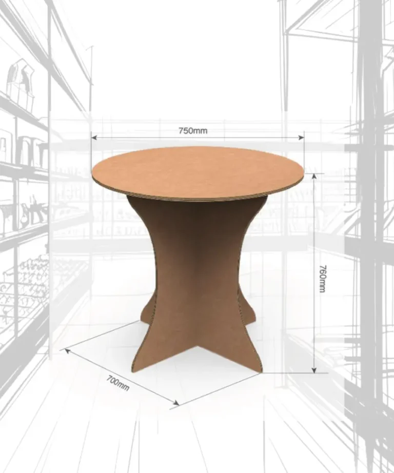 Mobiliario de cartón modelo 502 mesa