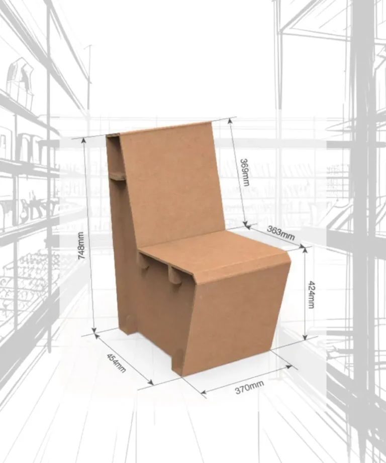 Mobiliario de cartón modelo 521 silla