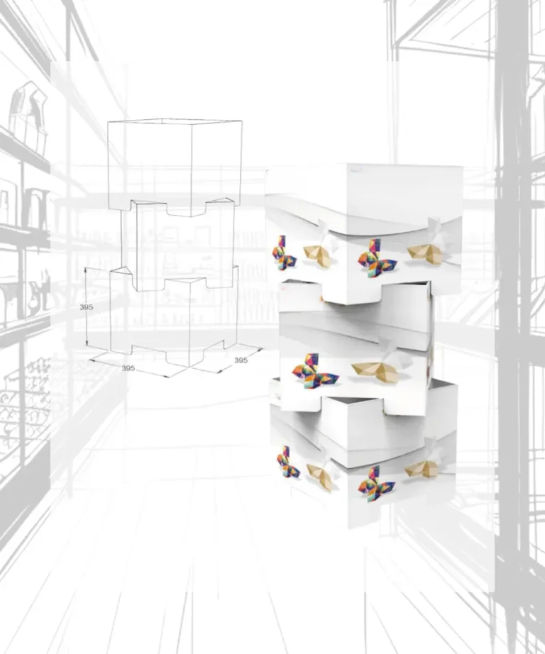 Display de cartón cubos modelo 473
